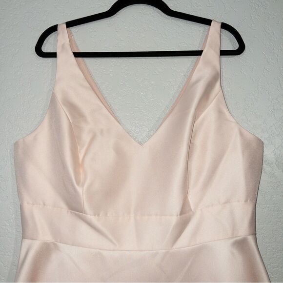 NWT Alfred Sung Blush Sleeveless Hi-Low Cocktail Formal Dress Size 18 - Picture 4 of 10